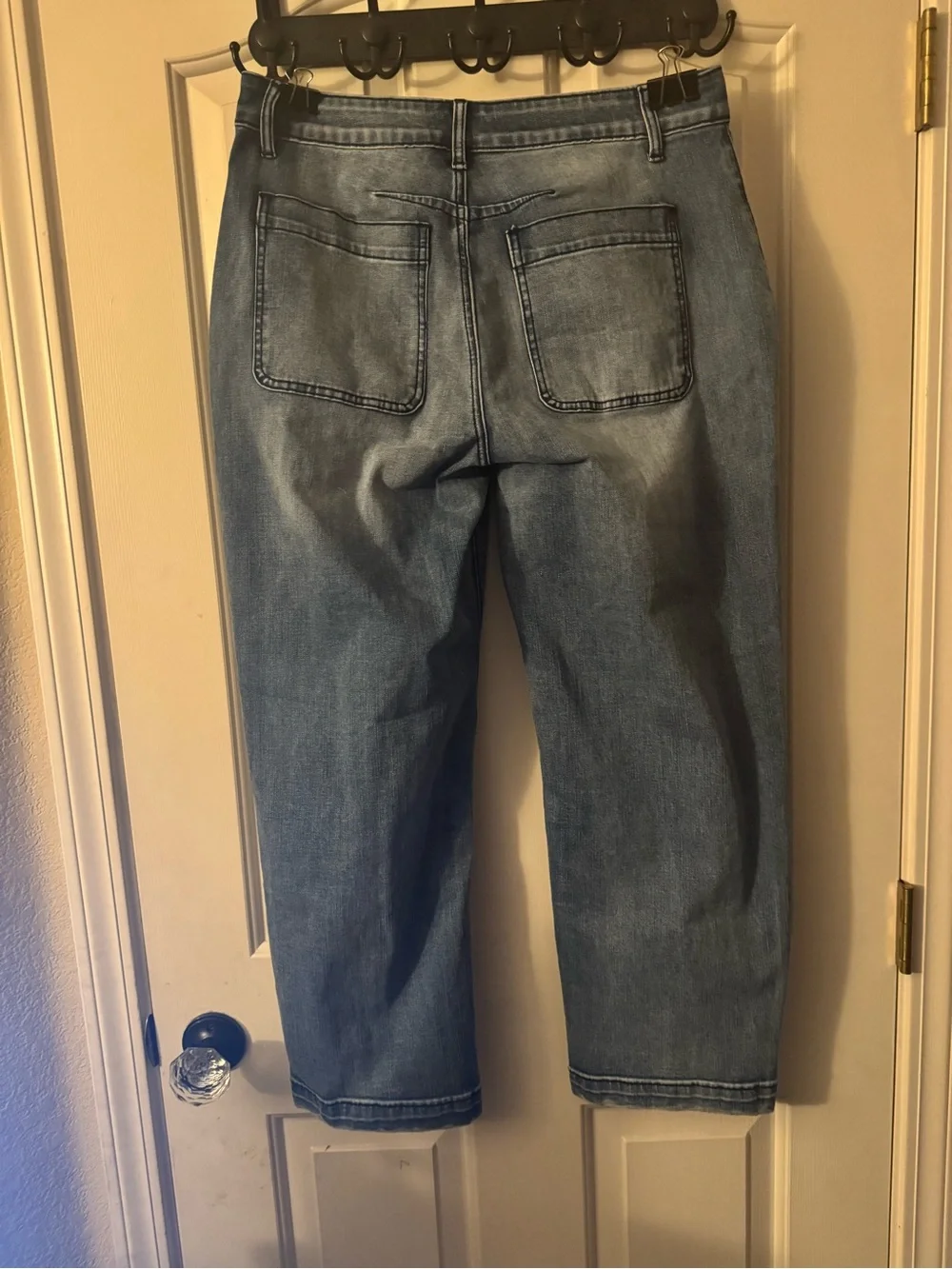 Flamingals Women’s Washed Blue Straight Leg Jeans - Picture 2 of 3